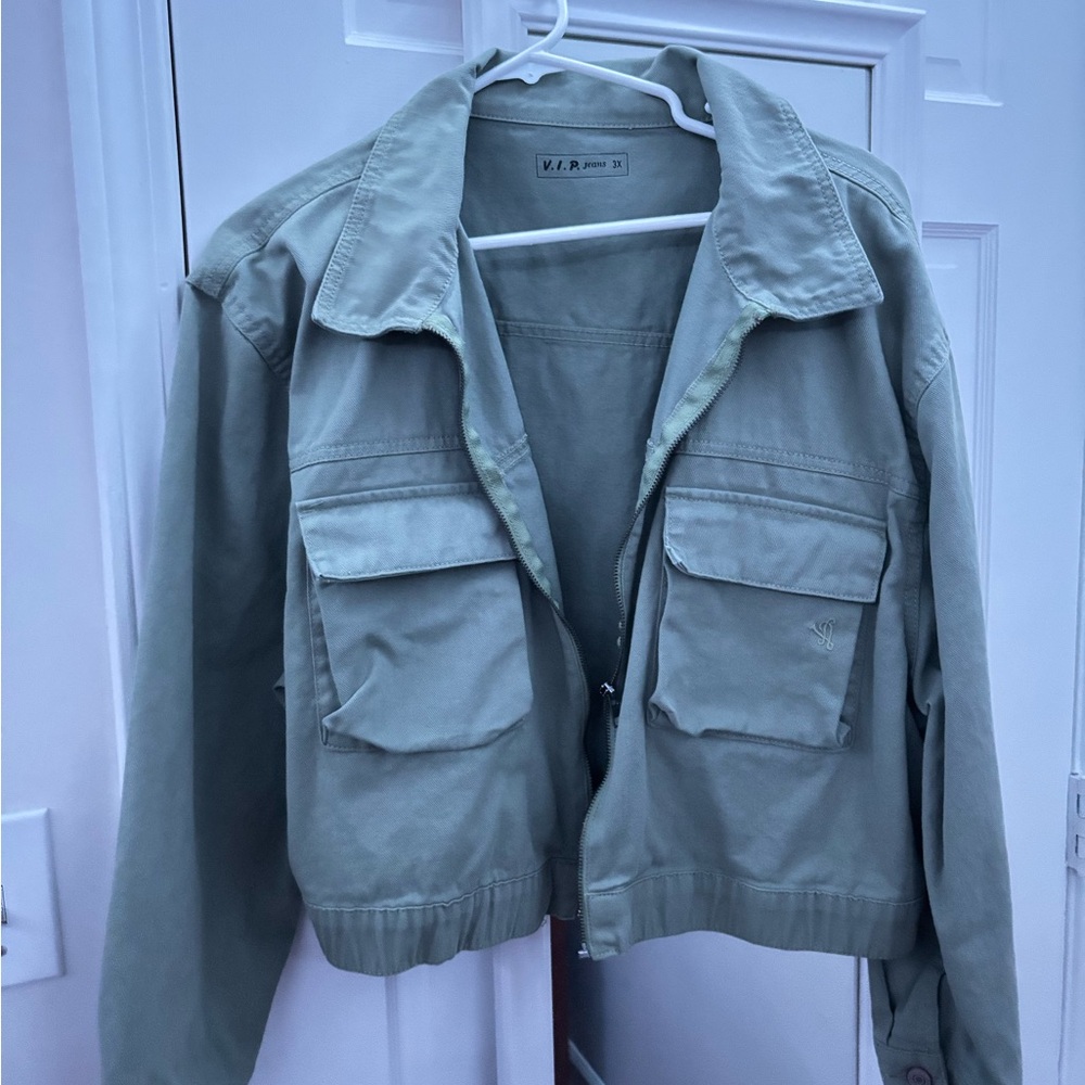 W.R. Women's Green Jean Jacket